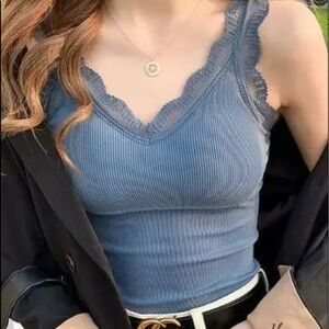 Lace Build in Bra Tank OS NWT